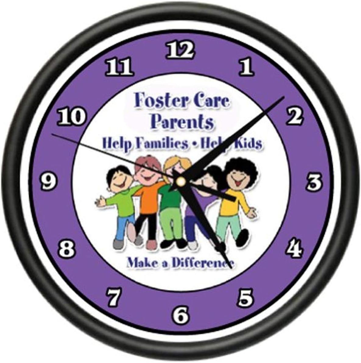 Foster Care Parents Wall Clock, Social Worker Foster Kids Child Care Gift