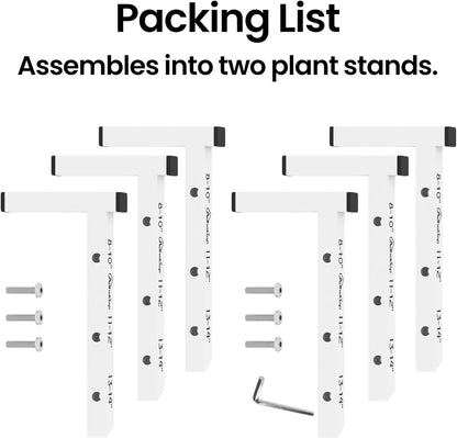 Adhoklop 2 Pack 8-14 Inch Adjustable Plant Stand Indoor for Pots, Heavy-Duty Metal Flower Pot Holder Indoor/Outdoor