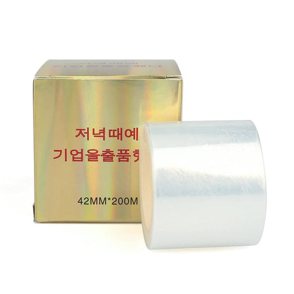 G2PLUS 3 Pack Disposable Eyebrow Plastic Wrap Preservative Film, Makeup Supplies Wrap Cover Tape Roll - 600 Meters