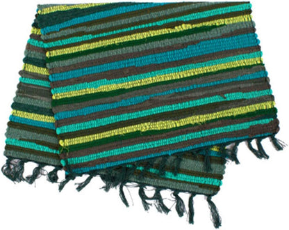 Chindi Rag Rug, Multi Color Striped Area Rug, Machine Washable Cotton, 20'' x 31"
