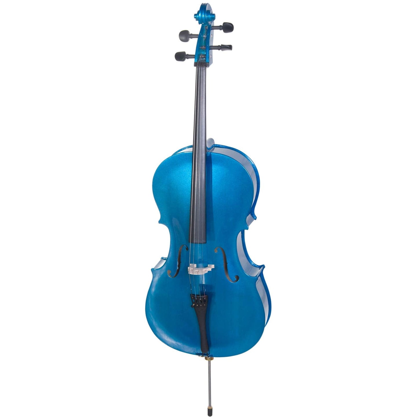Cecilio- Musical Instrument for Beginners - 4/4 Full Size Cellos Kit with Bow, Stand, Bag - Stringed Music Instruments for School Orchestras, Performances,Blue