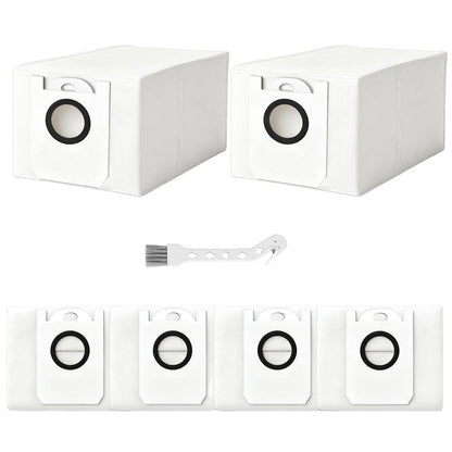 Loszaral 6-Pack Dustin & Orb-i Replacement Vacuum Bags for bObsweep Dustin & Orb-i Self-Emptying Robot Vacuum - 3.5L High Capacity Advanced Filtration Bags (White)