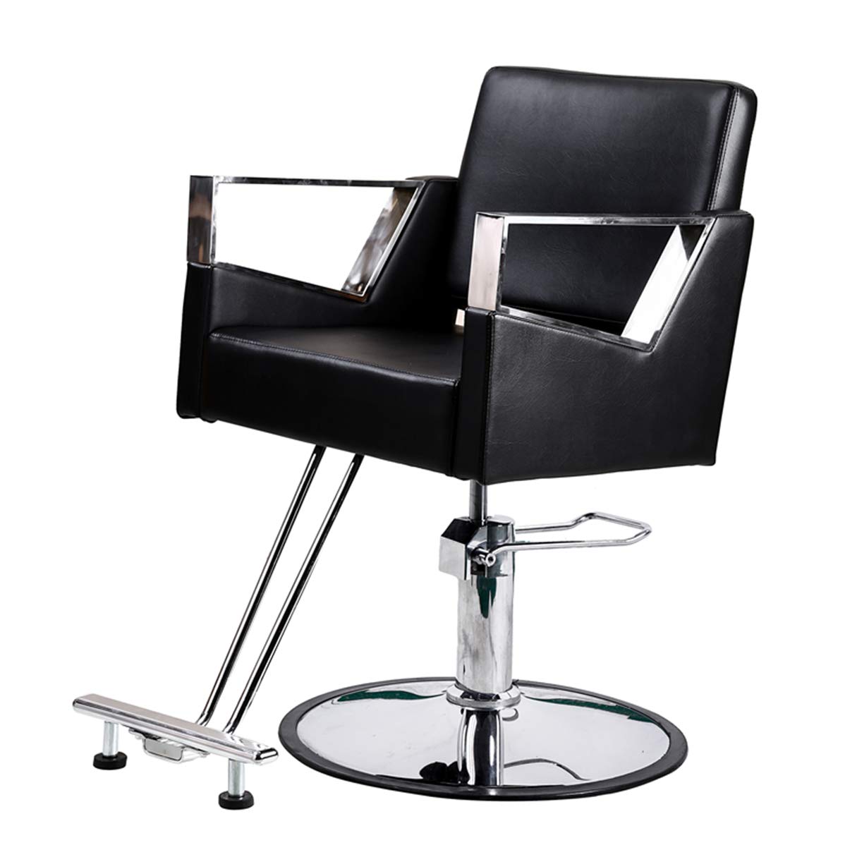 Funnylife Round Base Black Vintage Styling Shampoo Barber Chair