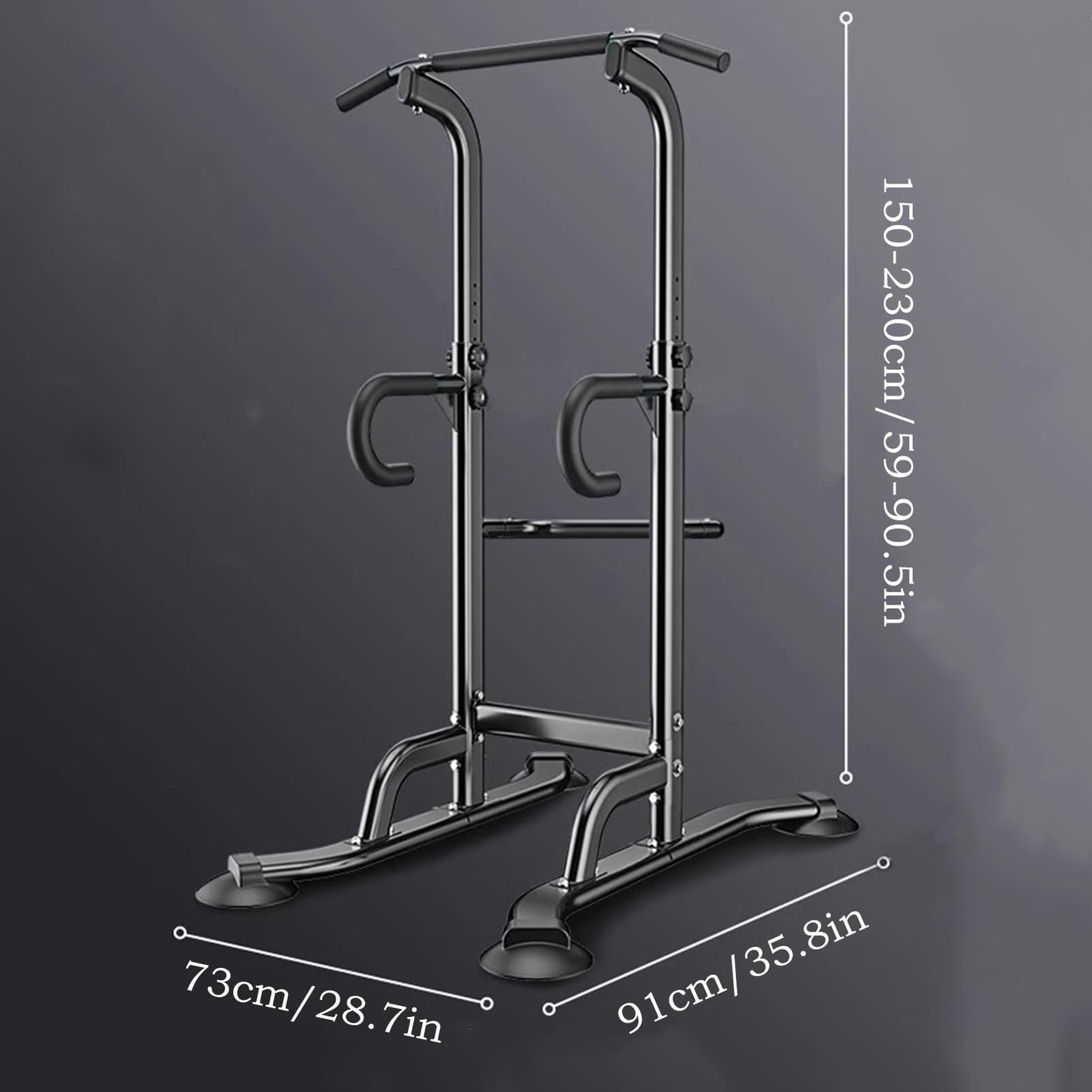 Freestanding Pull Up Bar Adjustable Dip Bar Power Tower Workout Station Muscle Building Strength Training Equipment 1300lbs Weight Capacity
