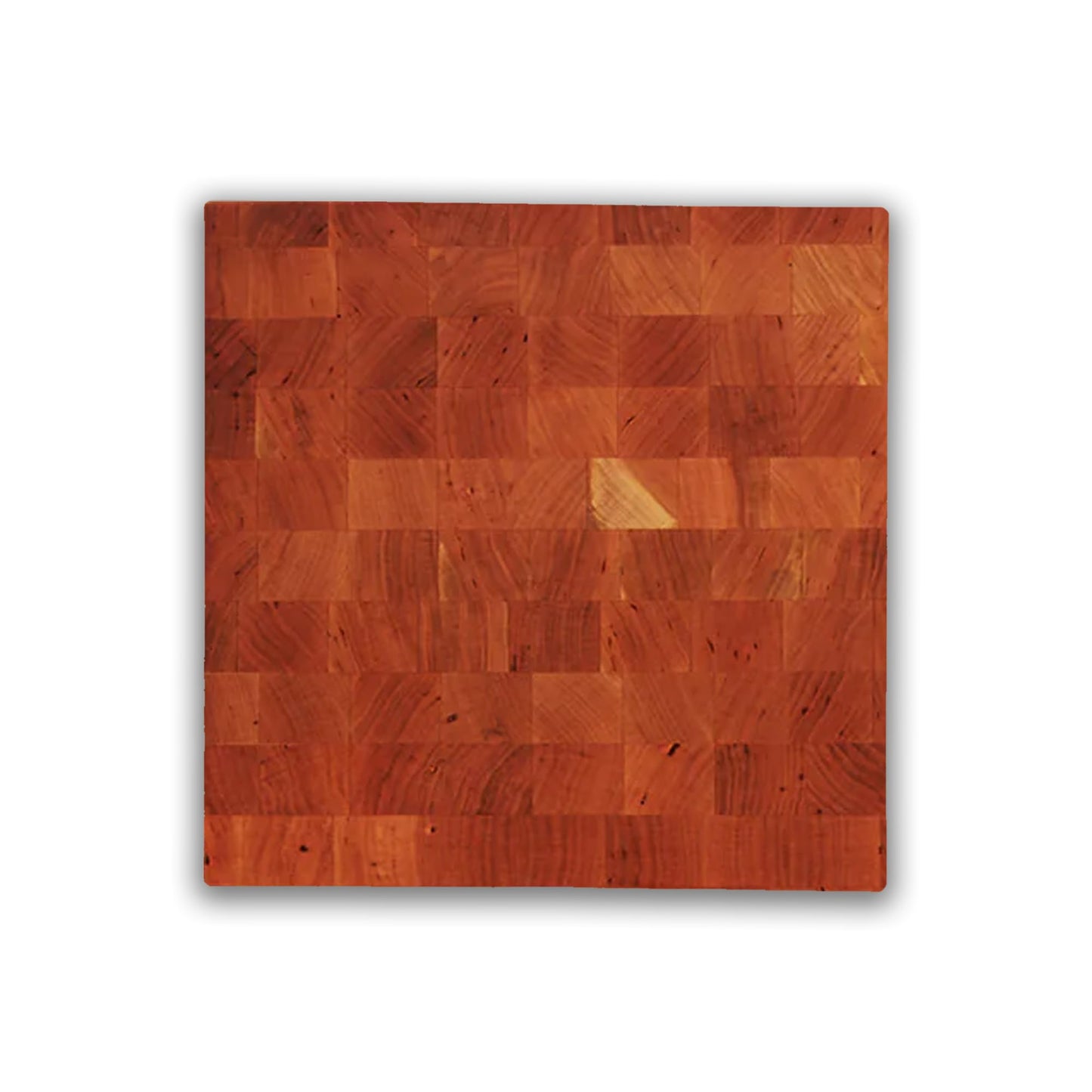 John Boos CCB Series Square Wooden Cherry Cutting Board 14”x14” – 3” Thick, 12-lb Reversible Butcher Block with End-Grain & Finger Grips – Made in the USA