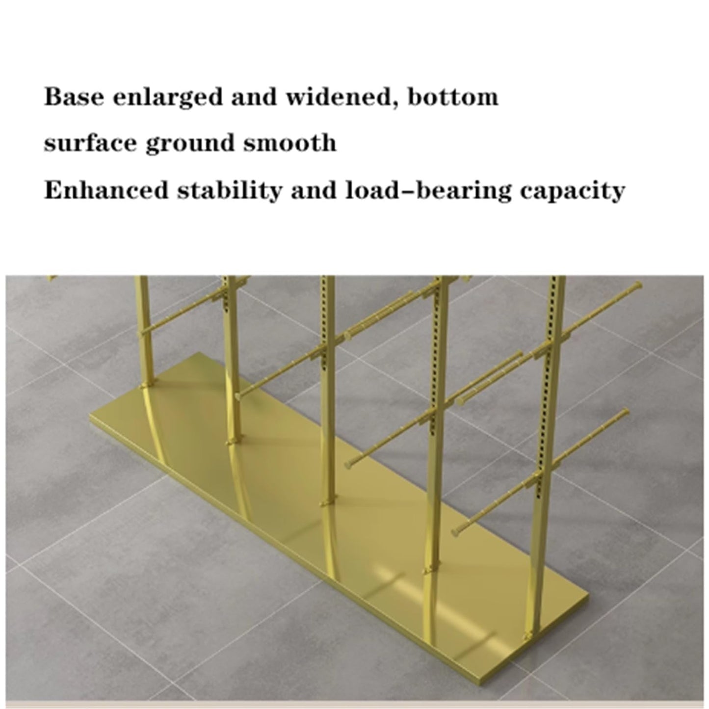 Freestanding Underwear Display Stands, Metals, Clothing Store Boutiques Retail Lingerie Garment Rack, Commercial Shelves Clothes Rod, for Socks Bra Panties Scarves, 100cm(Gold,100 * 40 * 130cm)