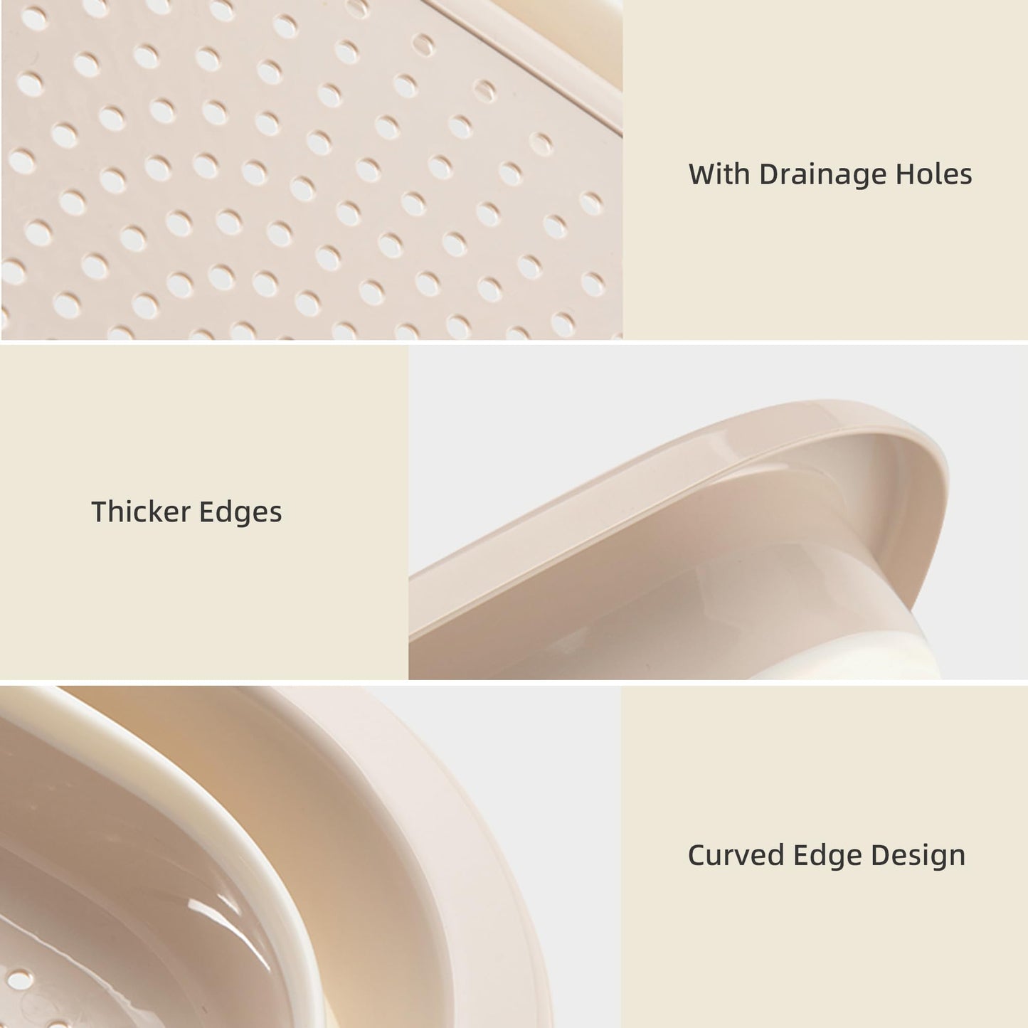 Cemome Collapsible Dish Basin with Colander, Foldable 2-in-1 Dish Pan and Strainer Set with Drain Holes, Portable Wash Basin for Kitchen Sink, Camping, Travel & RV (Grey)