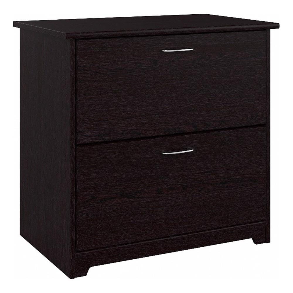 BOWERY HILL 2-Drawer Wood Lateral File Cabinet, Chocolate Espresso Oak Finish, 31.5" W x 30.25" H x 19.88" D, Transitional Home Office Storage for Letter/Legal/A4 Files, Smooth Full-Extension Ball