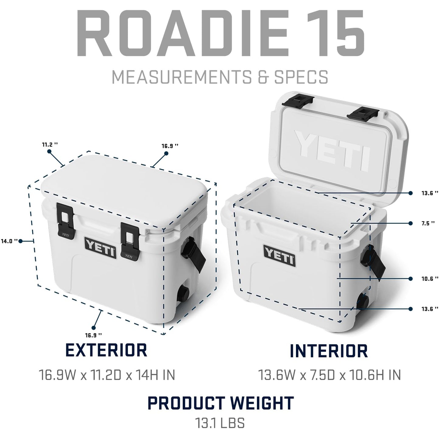 YETI Roadie 15 Hard Cooler with DoubleDuty Shoulder Strap, Charcoal