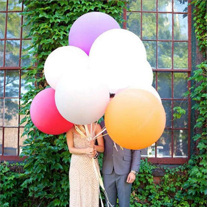 36 Inch Premium Helium Quality Latex Round Black Balloons, Giant Balloons for Event Decorations, 6pcs Black