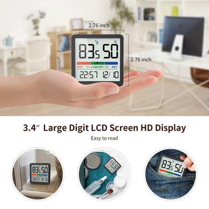 VOCOO Humidity Gauge Indoor Thermometer, Digital Indoor Humidity Sensor with Temperature Monitor