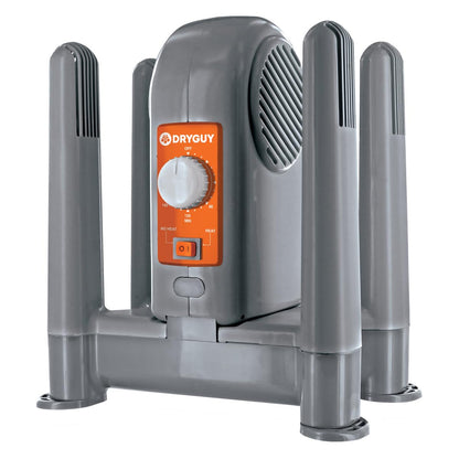 DryGuy Force Dry DX - Shoe, Boot, Garment & Gear Dryer - Convection Heating with Quiet Forced-Air Central Blower - 4 Drying Ports w/2 Extensions - Dries in 1-3 Hours - Heat/No Heat Switch & 3-Hr Timer