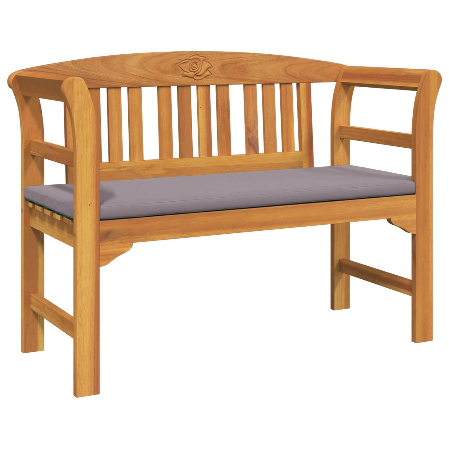 GFDWPUY Outdoor Rose Bench Hand Carved Solid Acacia Wood 44.88 x 18.11 x 32.48 in Natural Finish for Balcony Garden Patio