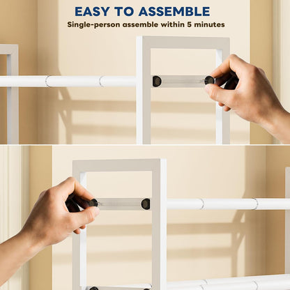 2-Tier 19"-43.3" Closet,Hall Mavivegue Expandable Shoe Rack, Adjustable Shoe Rack for Entryway,Front Door,Garage
