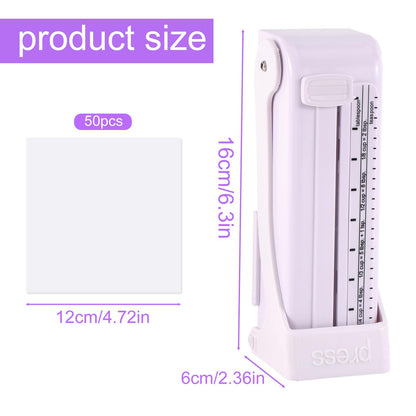 Butter Cutter Dispenser with 50pcs Portioning Paper, Single Stick Butter Slicer & Keeper with Measuring Function Measurement Tool for Cheese Block Bread Cakes Cookies Breakfast