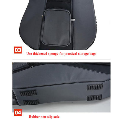 Cello Gig Bag 4/4 Full-Size, Padded, High Strength Double Shoulder Cello Bag (A)