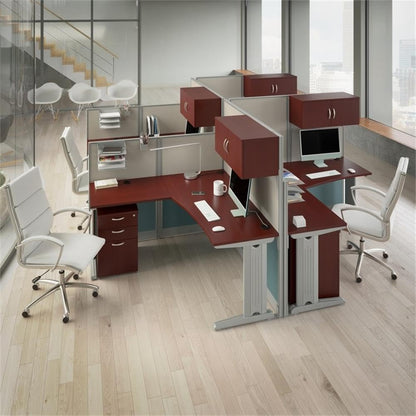 Pemberly Row Mobile File Cabinet, Hansen Cherry Finish, Engineered Wood, 3 Drawer Locking Design with Wheels, Fits Under Desk, Office Storage for Letter, Legal, and A4 Documents