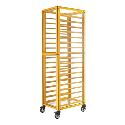 18-Tier Bakery Rack with Wheels, Heavy Duty Aluminum Commercial Drying & Cooling Rack, Rolling Storage Cart for Bread Pizza Baking Trays