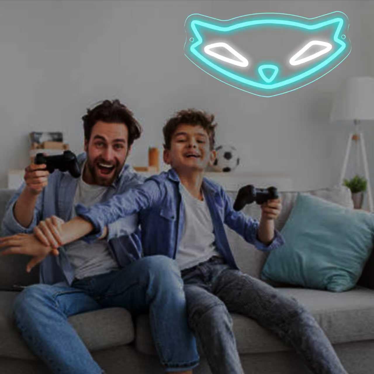 MOERBENCHI Sly Raccoon Neon Sign Thieves Game Neon Sign for Wall Decor, Dimmable LED Lights for Bedroom Man Cave Party Bar Gamr Room Background Decoration, Gamer Gifts for Teenage