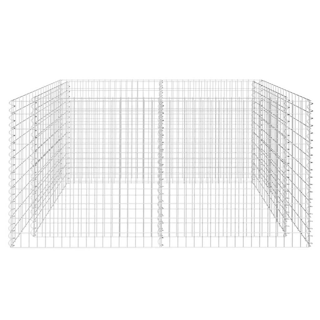 Foknhdi Large Galvanized Raised Garden Bed 70.9 x 70.9 x 39.4 in Silver Steel Planter Box 49.5 ft³ Volume 1400 lb/ft³ Load Outdoor Patio Vegetables Flowers Herb Plot