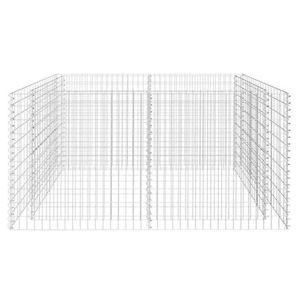 Foknhdi Large Galvanized Raised Garden Bed 70.9 x 70.9 x 39.4 in Silver Steel Planter Box 49.5 ft³ Volume 1400 lb/ft³ Load Outdoor Patio Vegetables Flowers Herb Plot