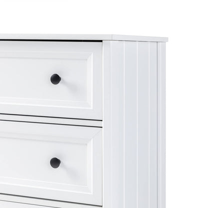 Walker Edison Tahnee 6-Drawer Solid Wood Dresser, 47 Inch, White