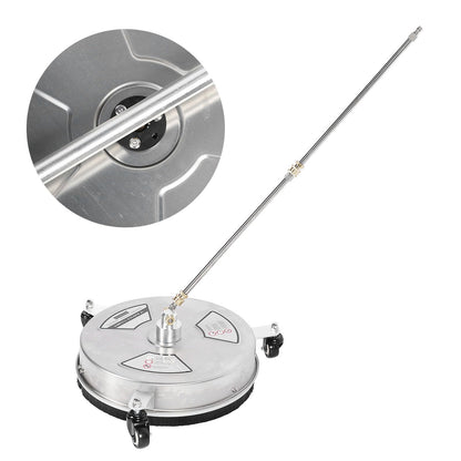 TIKATARER 15 Inch Pressure Washer Surface Cleaner, Stainless Steel Power Washer Accessory with 4 Wheels & 1/4 Quick Connect, Ideal for Driveways Sidewalks Patios, 4000 PSI