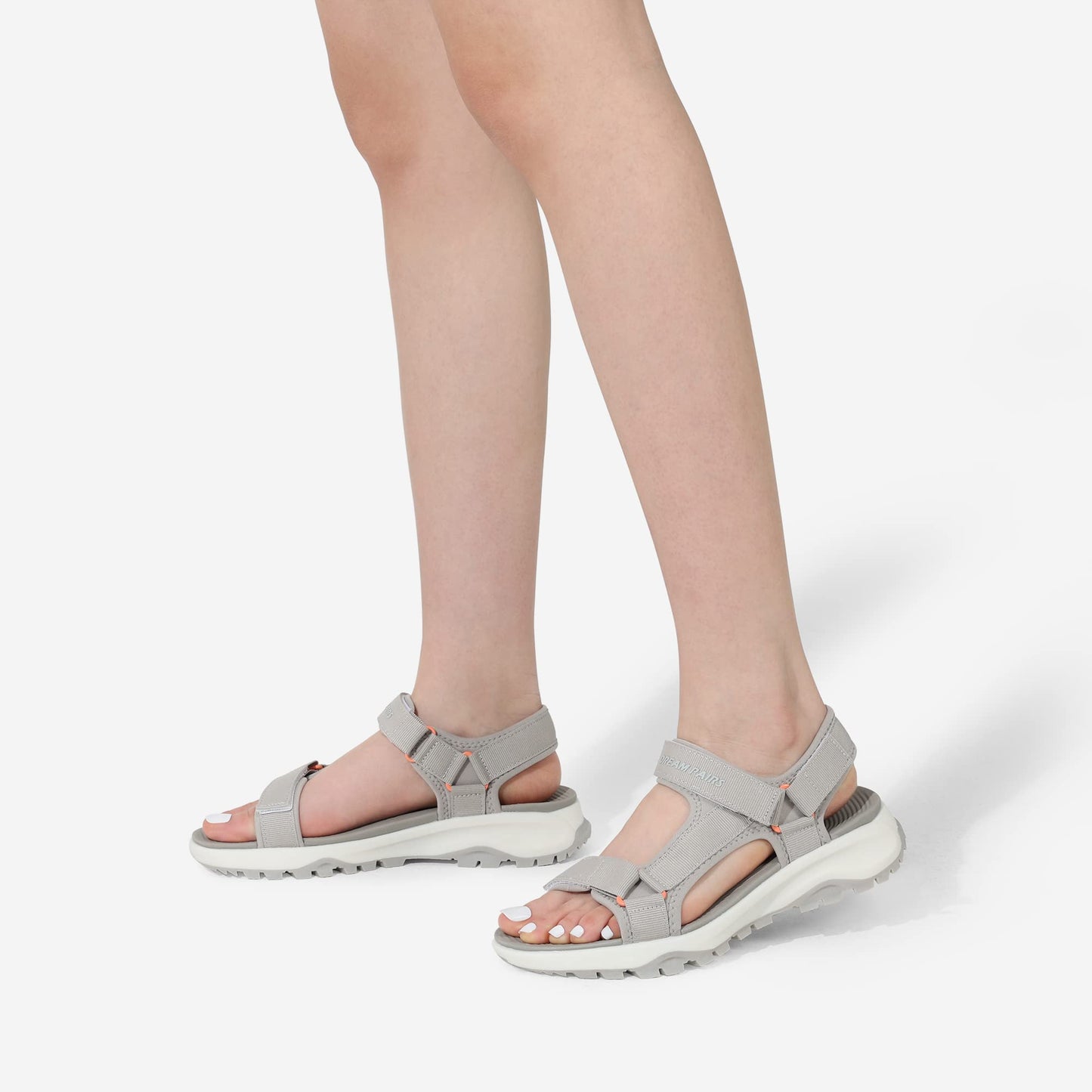 DREAM PAIRS Beach Sandals for Women, Open Toe Anti-skidding Outdoor Sport Hiking Sandals, Comfortable Athletic Water Shoes with Adjustable Hook and Loop Strap, Light Coffee, Size 6, Sdsa2320W
