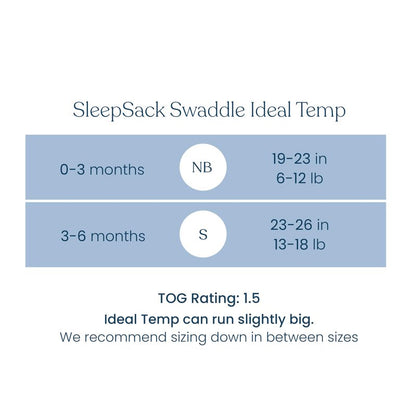 HALO Baby Sleepsack Swaddle Wearable Blanket, 3-Way Adjustable Infant Sleepsack, TOG 1.5, Ideal Temp, Heather Grey/Aqua, Newborn, 0-3 Months, 6-12 Pounds