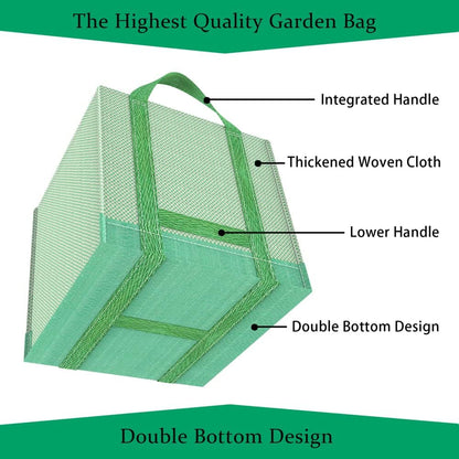 CDLXSH 32 Bushes(2-Pack 32Gallons) Gallons Reusable Garden Waste Bags, Yard Waste Bags, Lawn/Leaf Bags, Heavy Duty