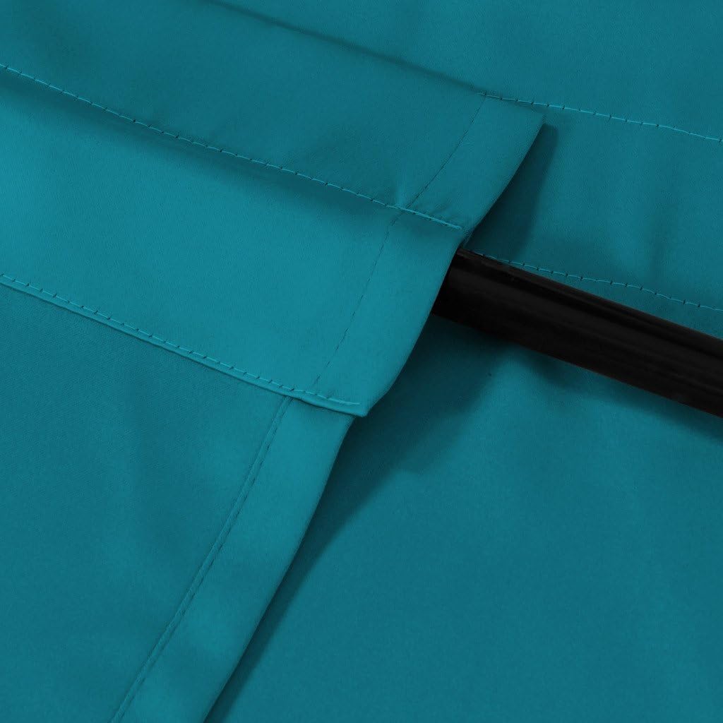 Turquoize Teal Valance Curtains, 52" x 18" Short Window Curtain Valance for Kitchen, Blackout Thermal Insulated