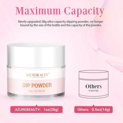 AZUREBEAUTY Nail Repair Kit Transparent Crystal for Broken Cracked Split Weak Nails, Ideal Solution Emergency Easy Quick Fix Dip Powder 28 g 1 Oz Quick-Drying Repair Glue 10 ml Nail File Nail Buffer