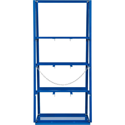 Global Industrial Vertical Bar Rack with Three Bays, 3000 lbs Capacity, Steel Construction, 39" W x 24" D x 84" H, Blue Powder Coat Finish, Assembly Required