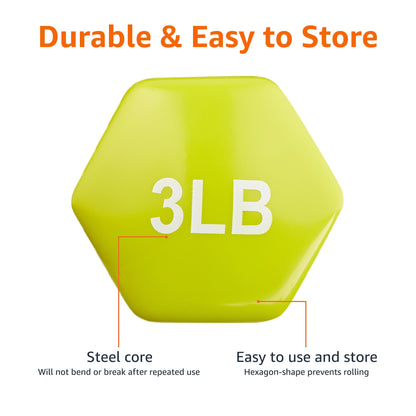 Amazon Basics Vinyl Coated Dumbbell Hand Weights