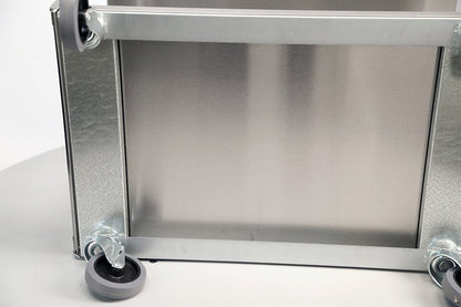 Lakeside Manufacturing 316 Guard Rail Utility Cart, Stainless Steel, 3 Shelves, 300 lb. Capacity (Fully Assembled)
