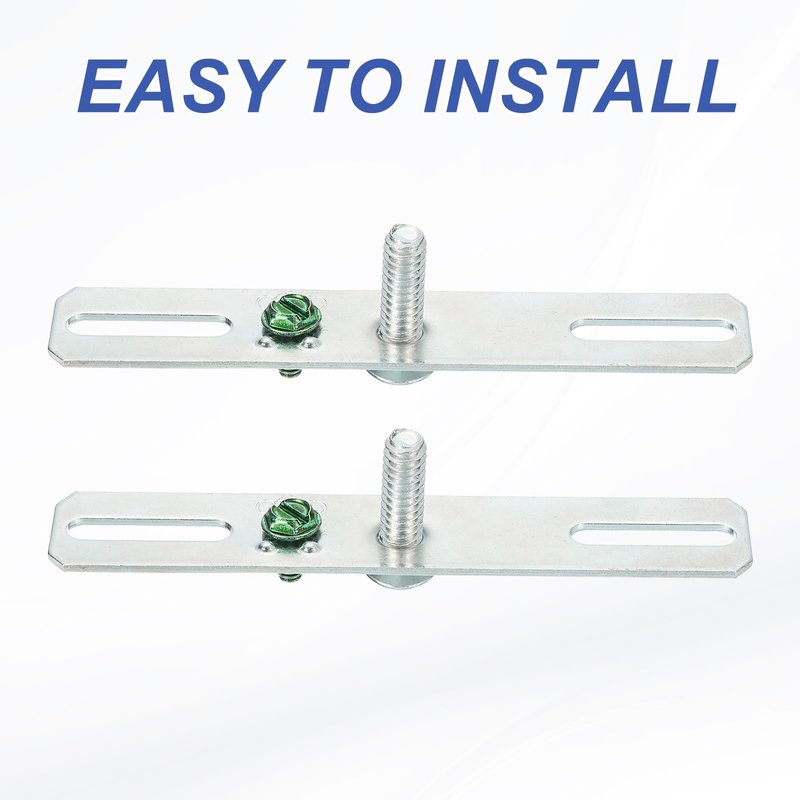 PATIKIL 4" Light Crossbar Kit, 4 Set Universal Light Fixture Mounting Bracket 1/4"-20 Tap Center Hole Ceiling Light Plate Canopy Hardware Set for Chandelier Wall Light, with Screw Pack