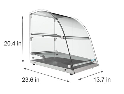 KoolMore DC-2CN Bakery Display Case, 2.4 Cu. Ft - 2 Shelves