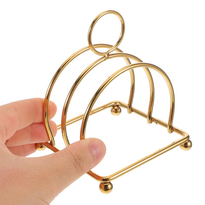 BESTOYARD 6-slices Toast Rack, Toast Holder Rack, English Style, Vintage British Bread Cooling Station with Handle, Display Tray Tool for Kitchen Bakeware, Food Server