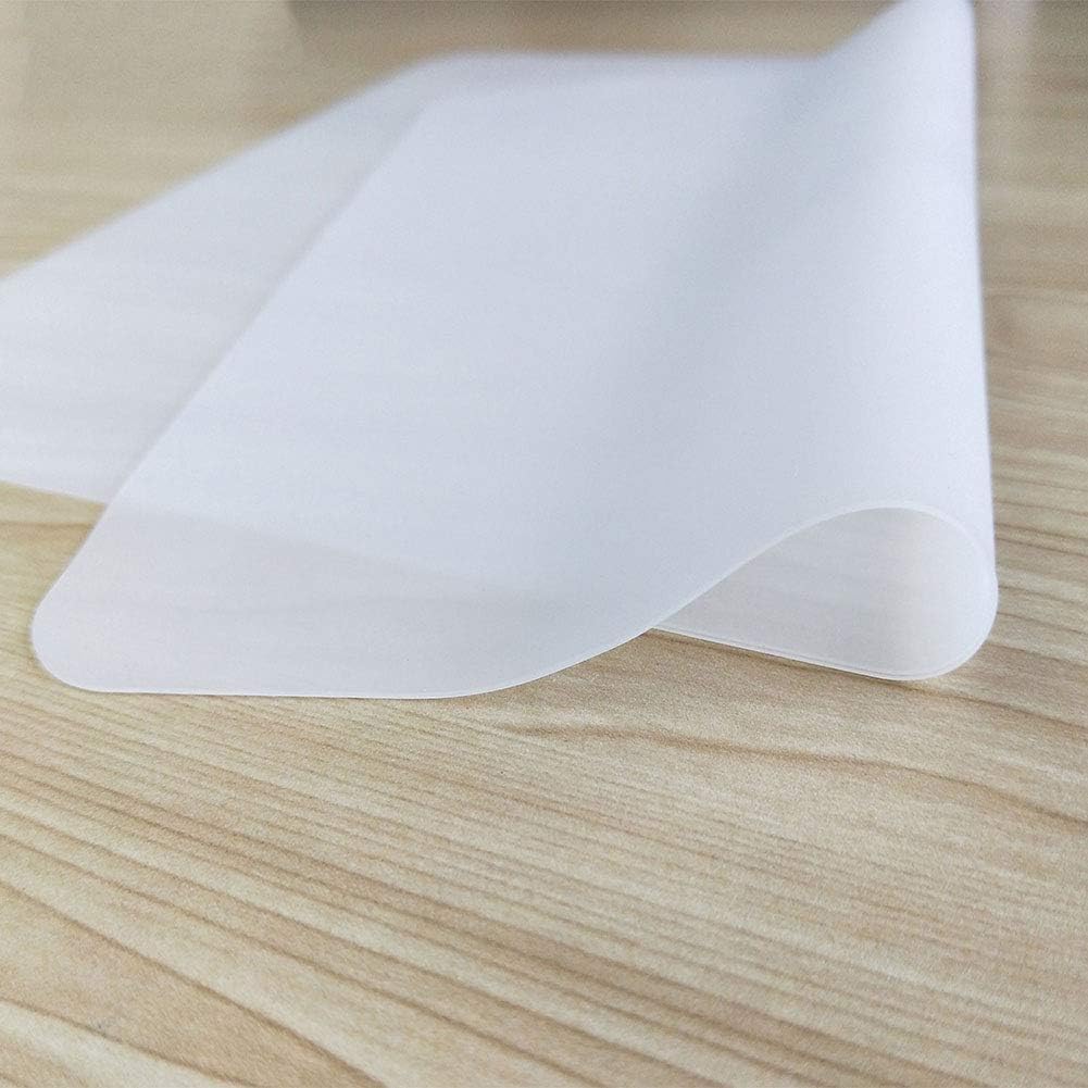 Waterproof Silicone Placemats, Non-Stick Baking Mat for Kids, Heat Resistant Countertop Protector Pads (Clear, 3pack)