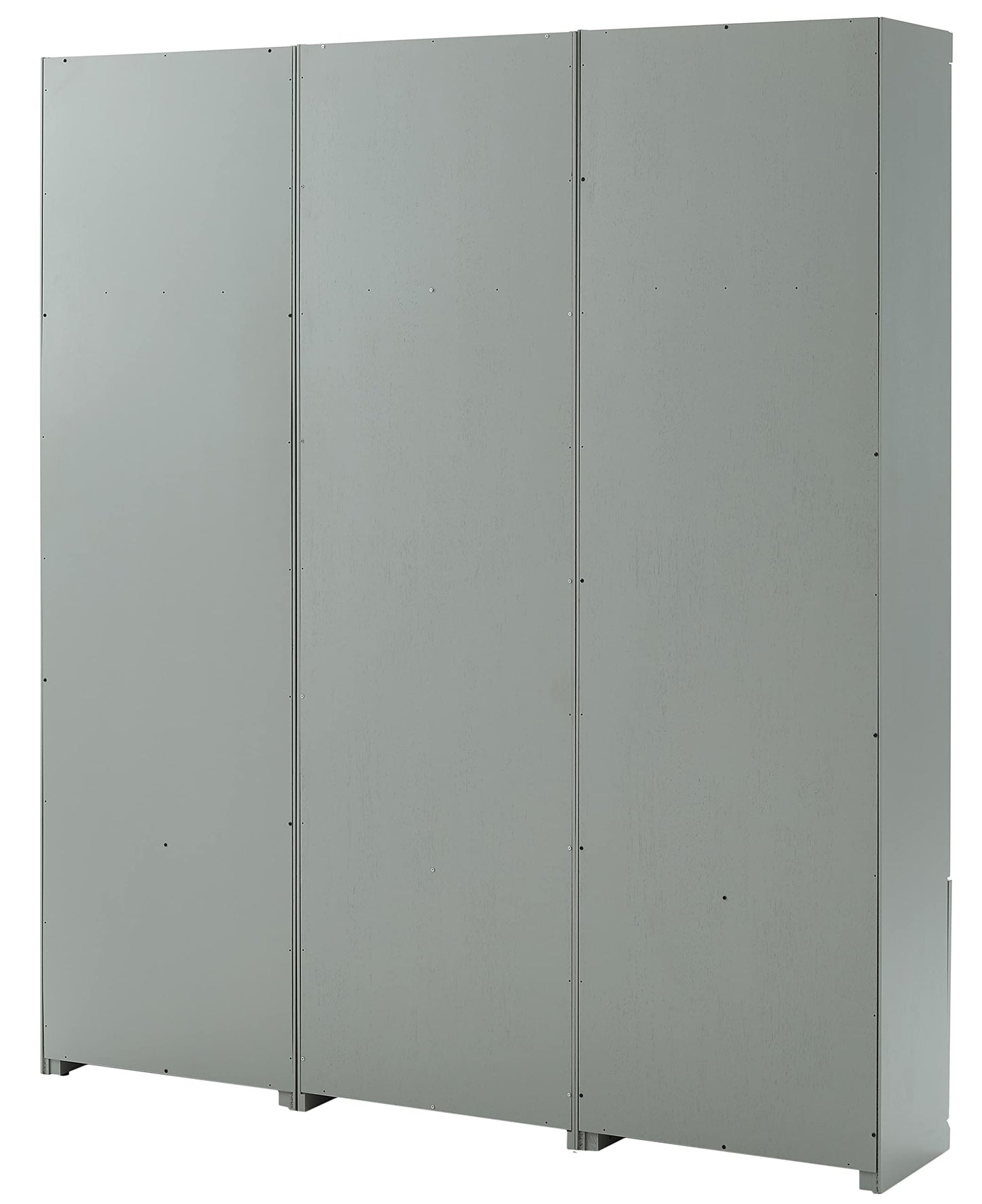 Crosley Furniture Harper 3-Piece Hall Tree and Storage Cabinet Set with Entryway Bench and Hooks for Hanging, Gray