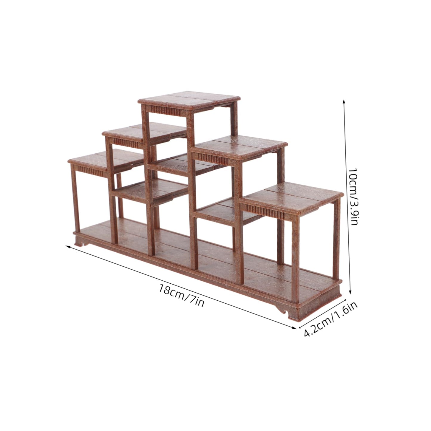 Yardwe Miniature Dollhouse Display Shelf 7.09X3.94X1.65 Inches Dollhouse Furniture for Mini Accessories and Creative Play