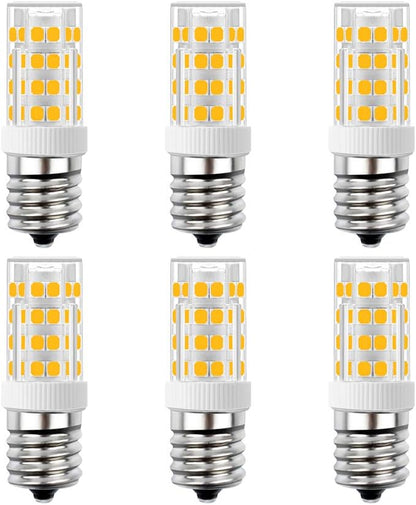 E17 LED Bulb, Non-Dimmable Stovetop Light, Appliance Bulb Under Microwave Oven, Warm White 3000K, 6-Pack