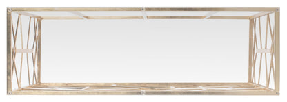 SAFAVIEH Couture Collection Sean Art Deco Geometric Gold Leaf Console Table (Fully Assembled)