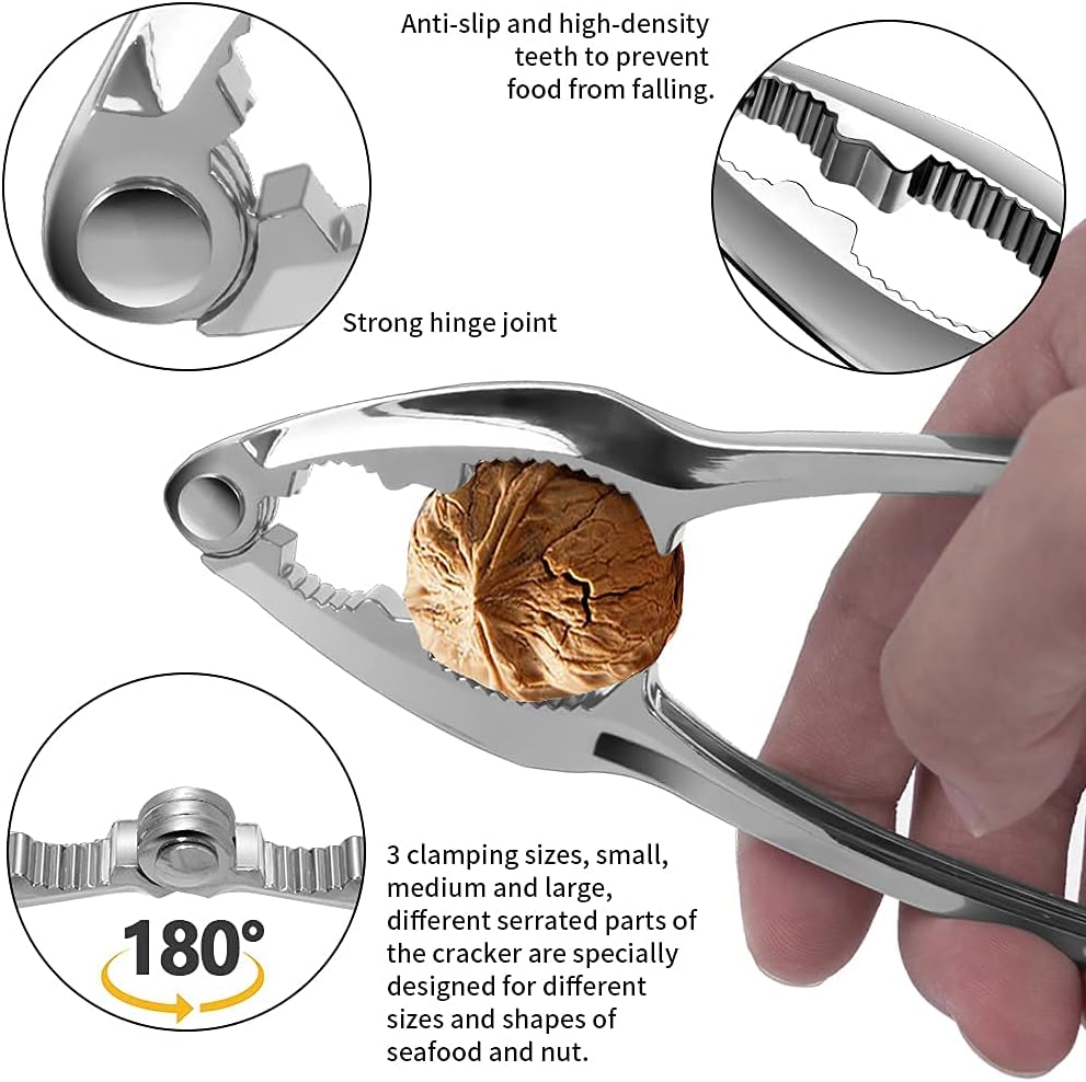 12 3 3 3 3 YGAOHF Pcs Professional Crab Leg Crackers and Tools - Includes Crab Crackers, Lobster Shellers, Crab Leg