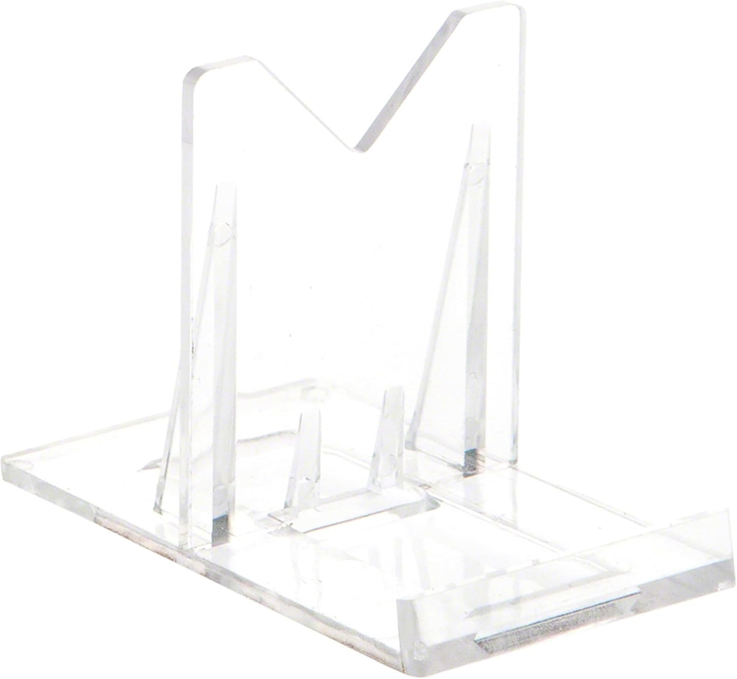 Plymor Clear Acrylic Sliding-Back Adjustable Display Easel, 2" H x 1.5" W x 2.625" D