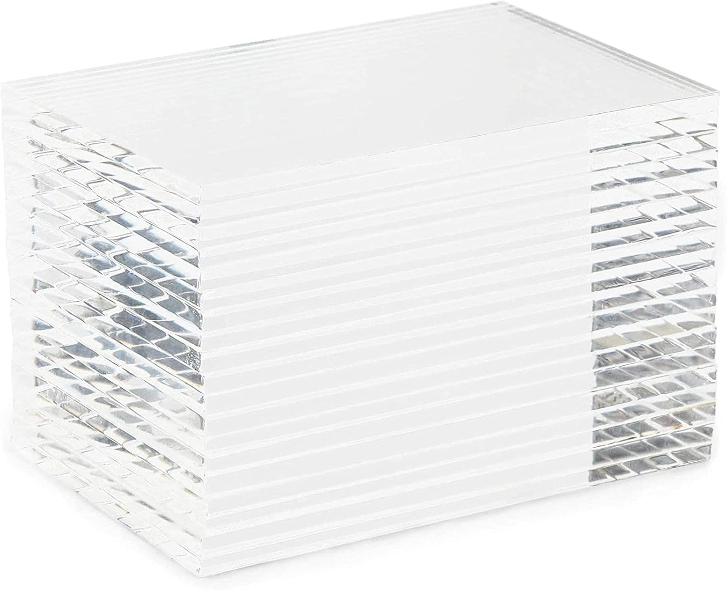 Bright Creations 20-Pack Clear Acrylic Place Cards for Seating, Wedding Guest Names, Table Settings, 3.5 × 2 in