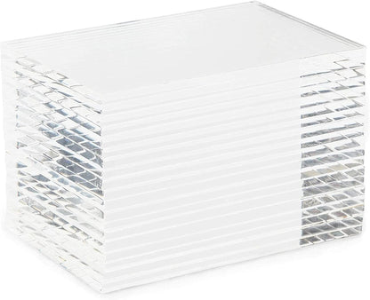 Bright Creations 20-Pack Clear Acrylic Place Cards for Seating, Wedding Guest Names, Table Settings, 3.5 × 2 in