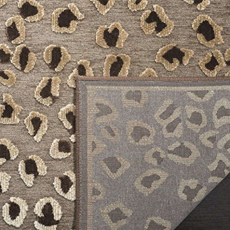 SAFAVIEH Paradise Collection Accent Rug - 2' x 3', Beige & Brown, Animal Print Viscose Design, Ideal for High Traffic Areas in Entryway, Living Room, Bedroom (PAR84-303)