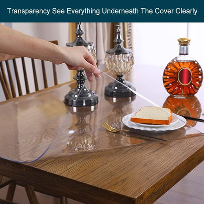 20x44 Clear Plastic Dining Tablecloth Protector Crystal PVC Table Cover Thicken Rectangle Office Desk Mat Coffee Table