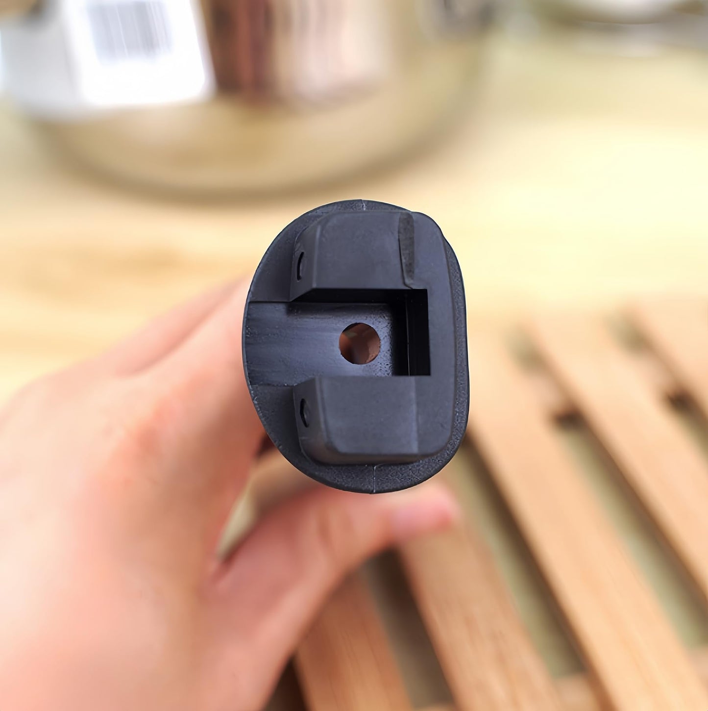 2Pcs Bakelite Pot Handle Black Scald-Proof Long Handle Grip Replacement, with Screw